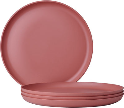 Assiette plate Mepal silueta - 4 pièces - assiettes plates - mauve vif