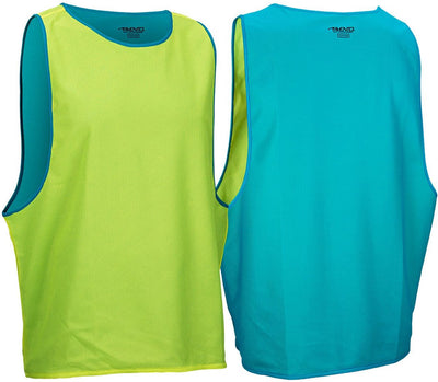 Avento gilet d'entraînement double face - senior - jaune fluo bleu