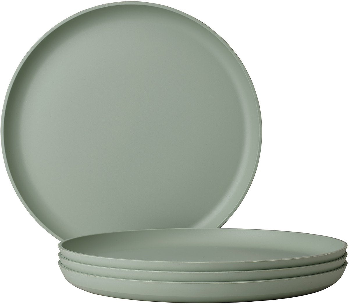 Assiette plate Mepal silueta - 4 pièces - assiettes plates - sauge nordique