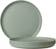 Assiette plate Mepal silueta - 4 pièces - assiettes plates - sauge nordique