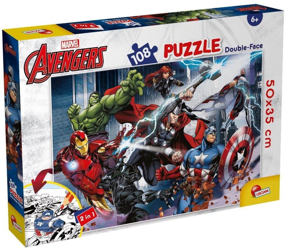 Lisciani merveille puzzle df plus 108 vengeurs