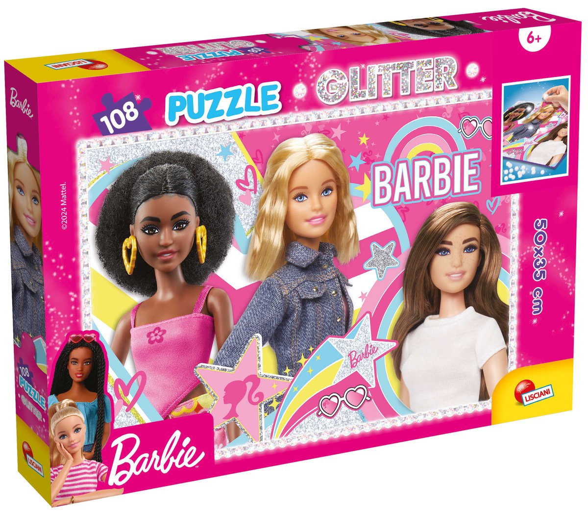 Lisciani Barbie Glitter Puzzle 108 - Meilleur ami pour toujours !