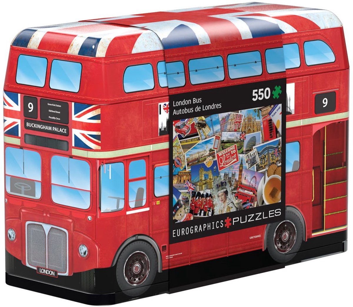 Puzzle Eurographics Bus de Londres en boîte de rangement - 550 pièces.