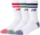 Chaussettes de sport unisexes New Balance Active Premium Stripe Crew Sock - assorties