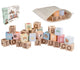 Jouéco ® - les blocs alphabet de la famille wildies avec sachet