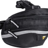 Sac à selle topak wp II M, noir, eau -pellent, polyester, adaptateur, 1,25L, QuickClick, réfléchissant, 152g