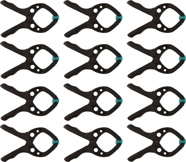 Wolfcraft - 12 pinces à ressort mini 30mm - pince à ressort - pince à voile - pince de marché - extra forte - pinces à voile - 8653000