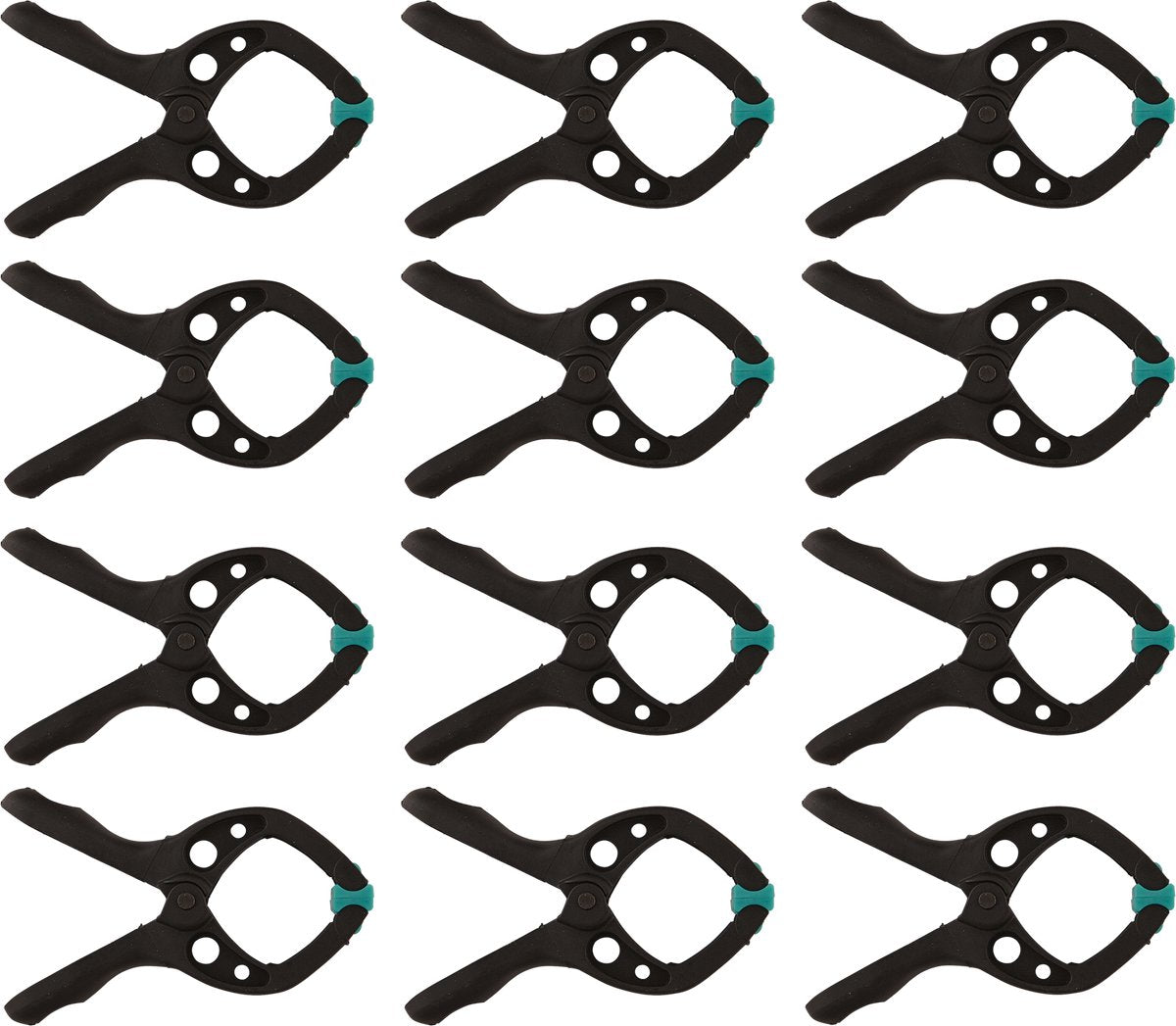 Wolfcraft - 12 pinces à ressort mini 30mm - pince à ressort - pince à voile - pince de marché - extra forte - pinces à voile - 8653000