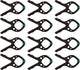 Wolfcraft - 12 pinces à ressort mini 30mm - pince à ressort - pince à voile - pince de marché - extra forte - pinces à voile - 8653000