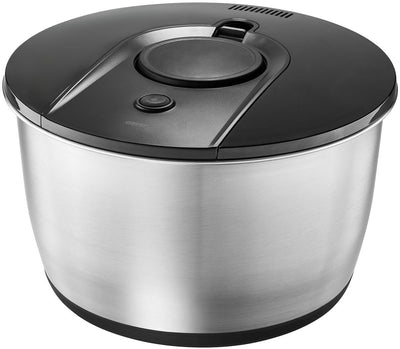 Essoreuse à salade Gefu push it – 5 litres – acier inoxydable – avec mécanisme poussoir