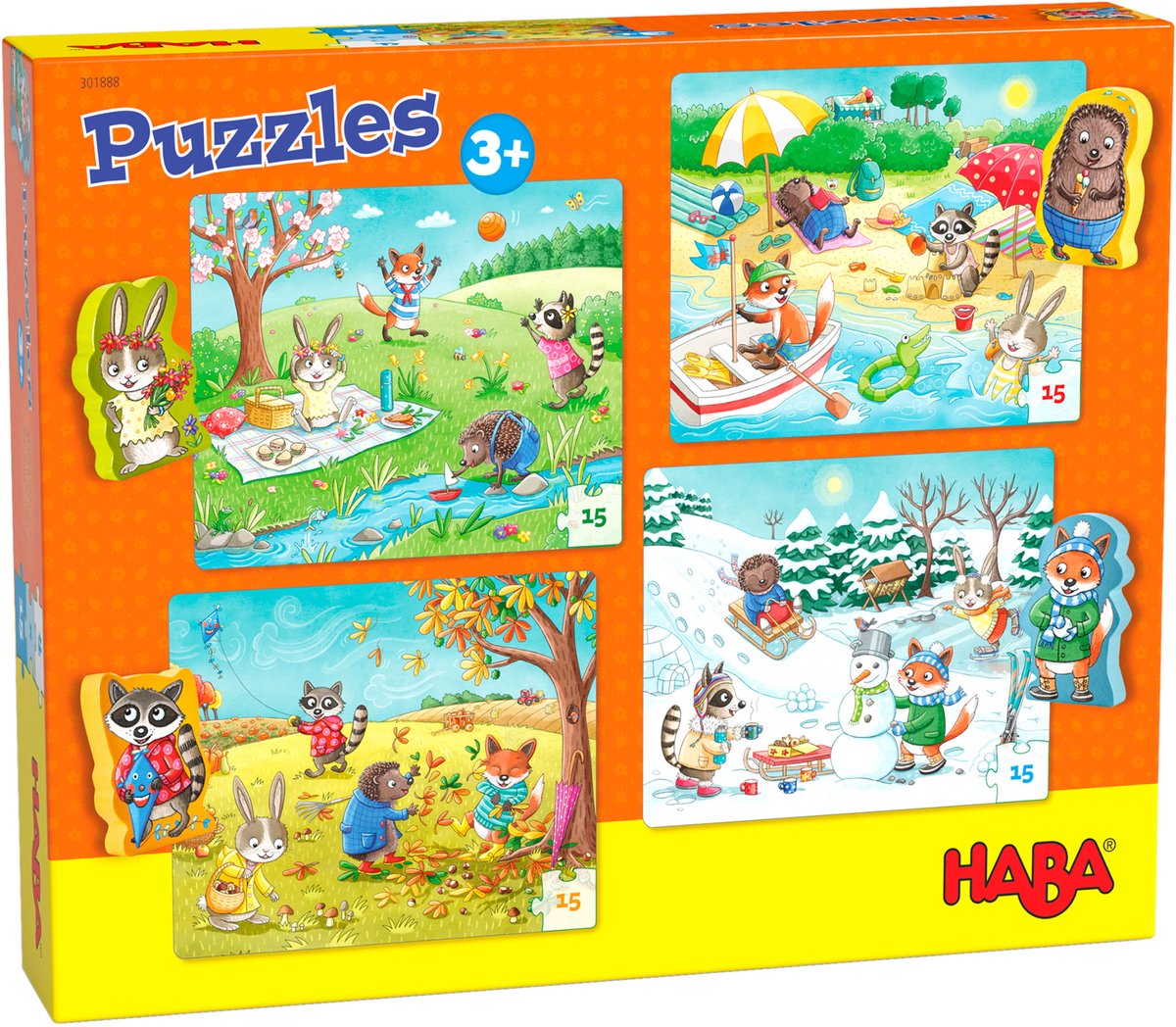 Haba puzzle enfant les saisons 8 pièces