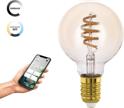 Lampe LED intelligente Eglo connect.z - E27 - ø 8 cm - lumière blanche orientable - dimmable - zigbee