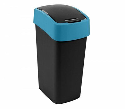 Série Curver flip bin - poubelle - 9l - système à double ouverture - noir marine