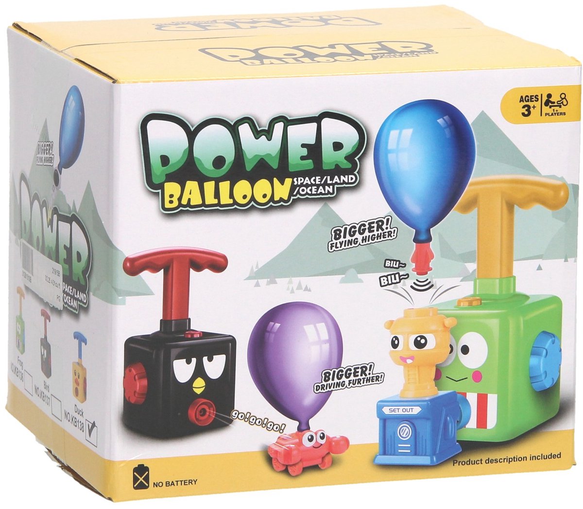 Coffret de jeu de voitures à ballons
