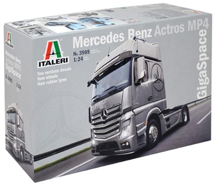 Italeri Mercedes Benz Actros MP4 Gigaspace kit de montage camion semi-remorque modèle kit 1:24