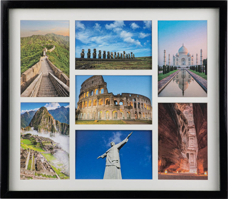 Cadre photo Henzo - - Galerie de piano - Cadre de collage pour 7 photos - Format photo 10x15 cm - Noir
