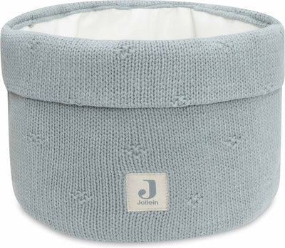 Jollein - panier à langer - panier à langer pour chambre bébé - 14x18cm - panier de rangement - tricot douillet vert d'eau