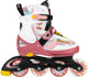 Nijdam rollers réglables - 33-37 - fruity fro-yo - rose blanc