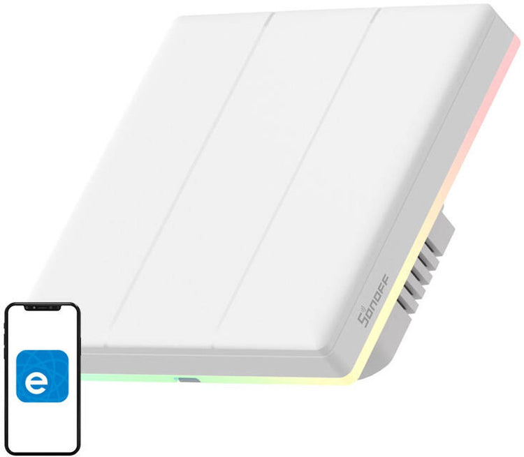 Interrupteur tactile WiFi 3 canaux Sonoff pour allumer la lumière à distance