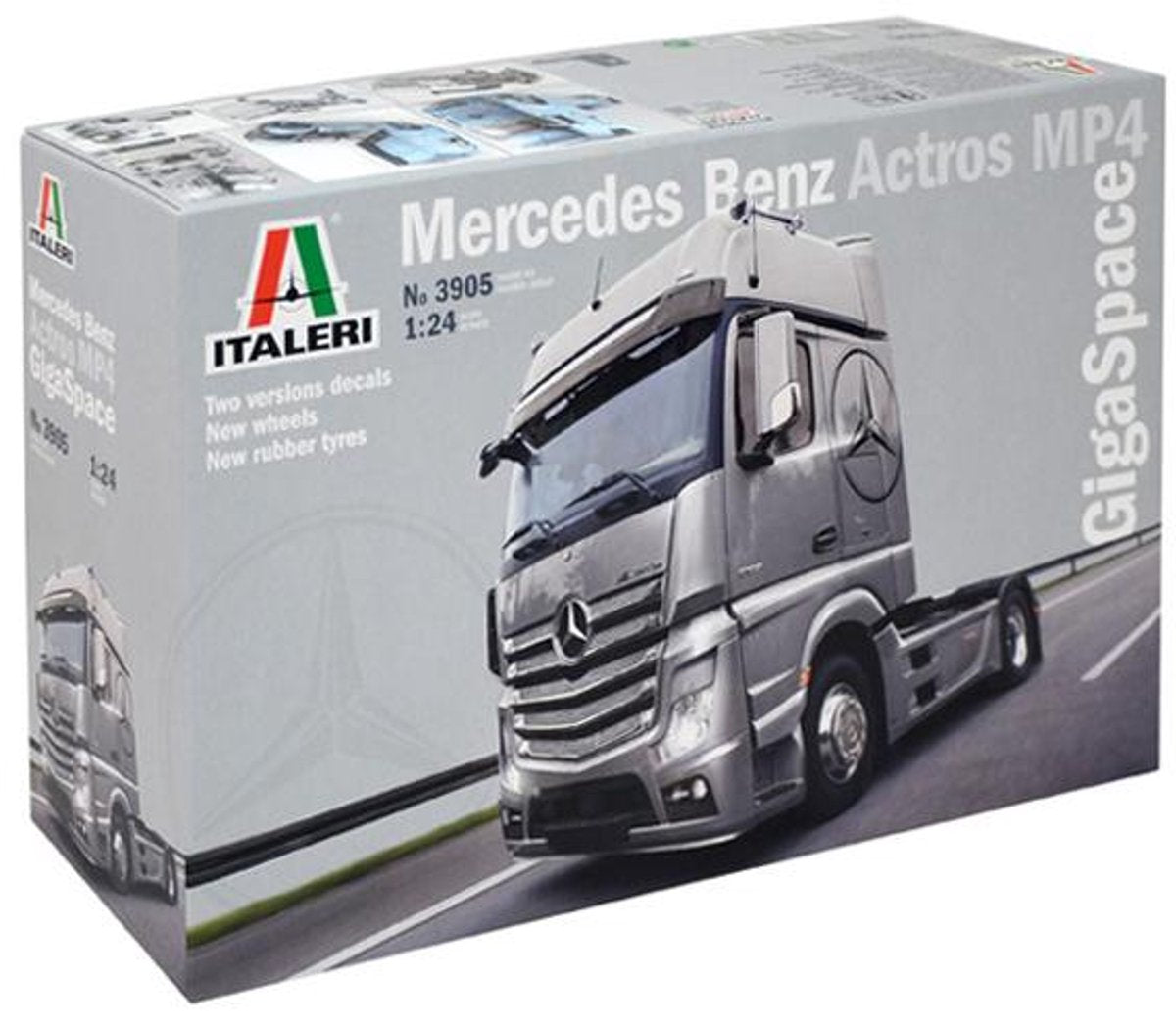 Italeri Mercedes Benz Actros MP4 Gigaspace kit de montage camion semi-remorque modèle kit 1:24