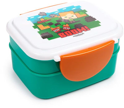 Minecraft sss boom clip bento box boîte à lunch couverts