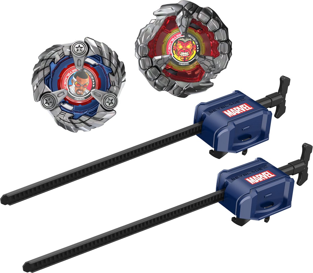 Beyblade X et Marvel collaborent Captain America 4-70 Go contre Red Hulk 1-80r