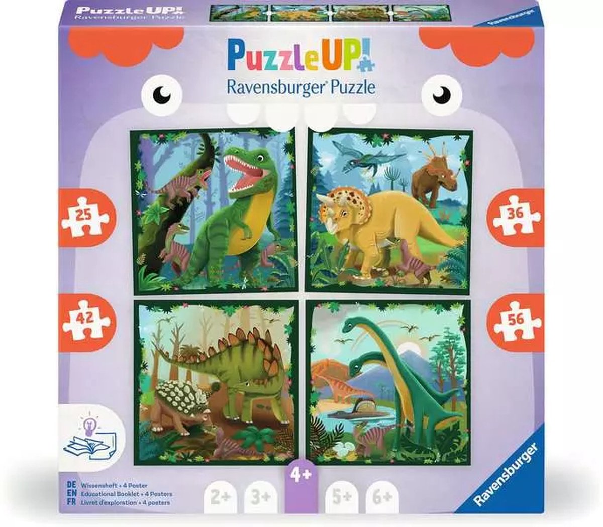 Puzzle pour enfants Ravensburger 25, 36, 42, 56 pièces - puzzlez ! dinosaure