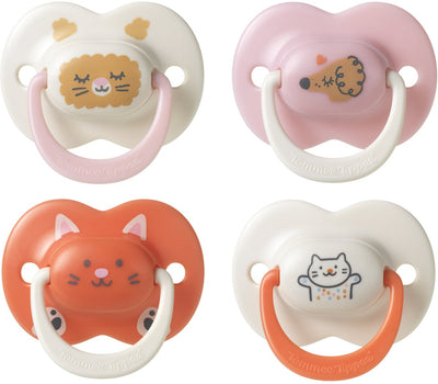 Sucette Tommee Tippee Ultimate Fit - 18-36 mois - 4 pièces - Sucette symétrique orthodontique pour bébé - Silicone 100% sans BPA - Déco rose