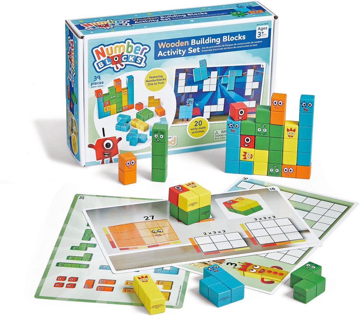 Ensemble d'activités de blocs de construction en bois Numberblocks™ de ressources d'apprentissage - 3+