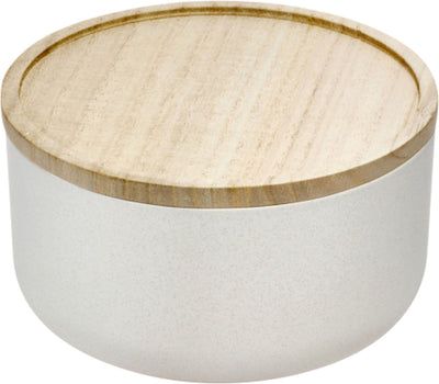 Bol mélangeur Idesign avec couvercle, petit - plastique recyclé et bois de paulownia | ro pansino x