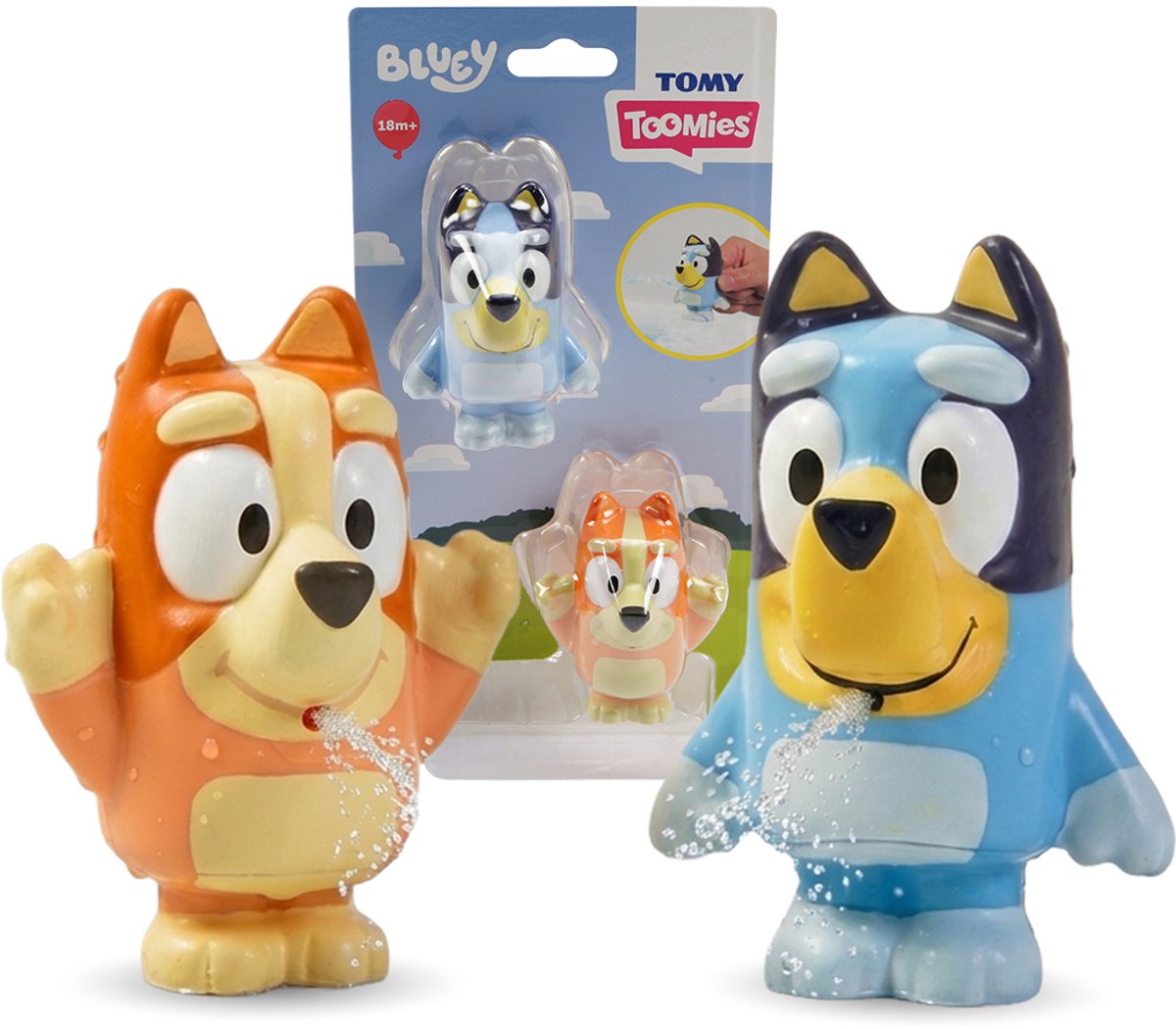 Tomy bluey - gicleurs d'eau bluey bingo - jouets de bain