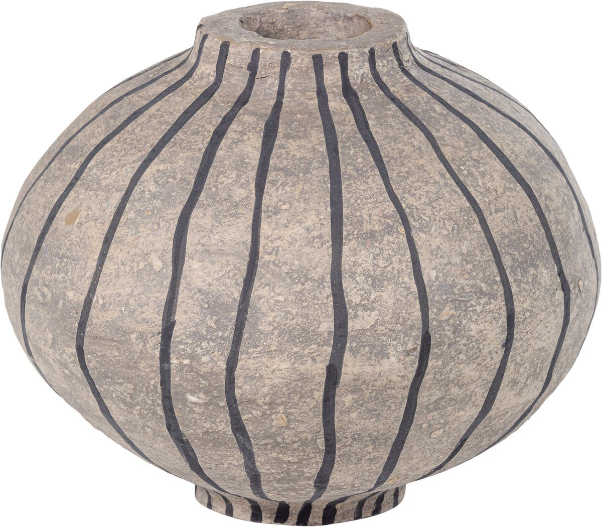 Vase décoration Woood karo - papier mâché - sable - 30x35x35