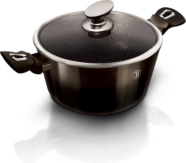 Berlinger haus poêle à frire noir brillant 6,1 litres 28 cm aluminium