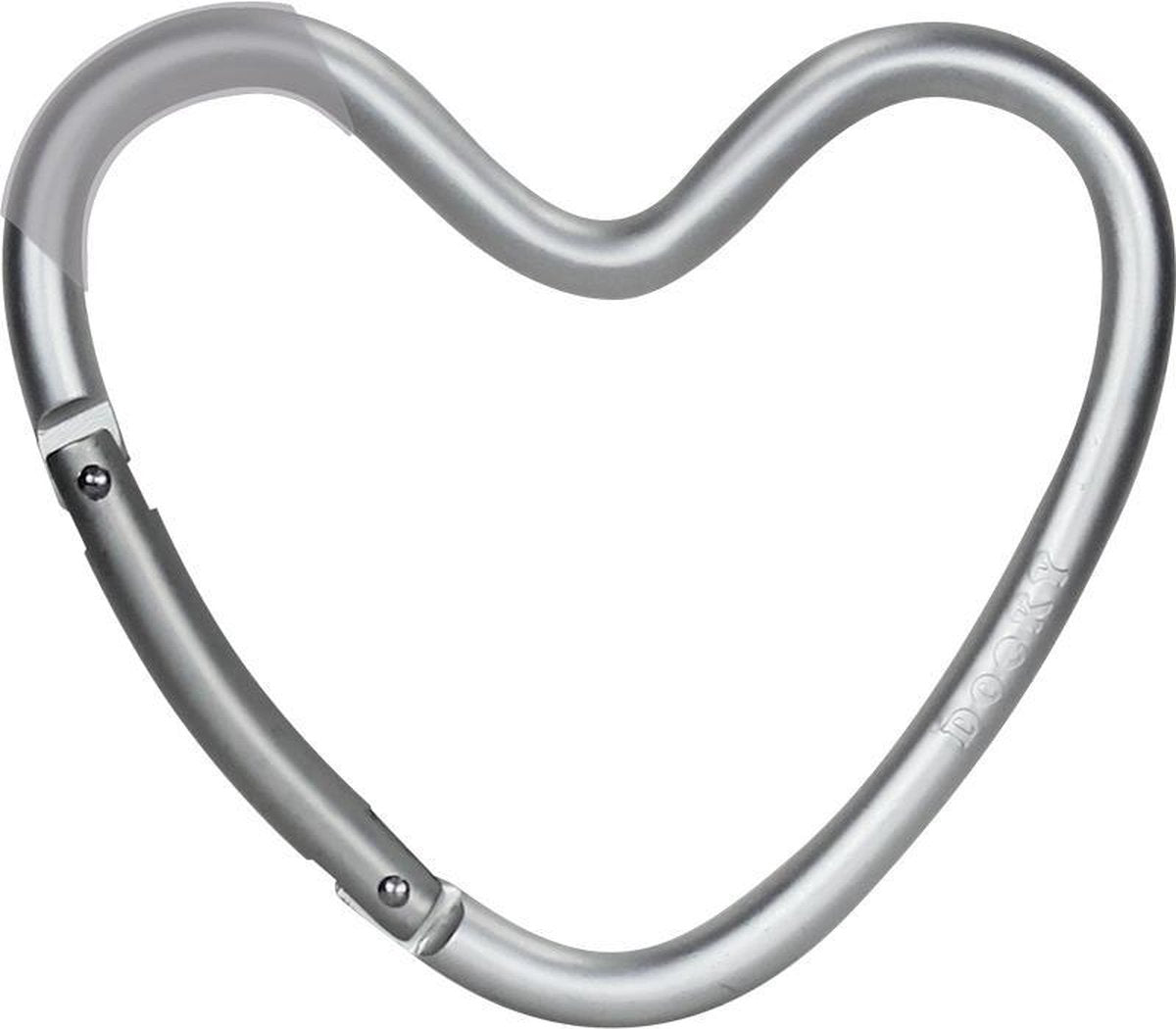 Dooky crochet universel pour sac en forme de coeur argent (mat)