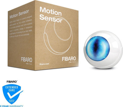 Capteur de mouvement Fibaro - multicapteur 4 en 1 - incl. batterie - fonctionne avec les centres de rénovation, homey et autres contrôleurs z-wave