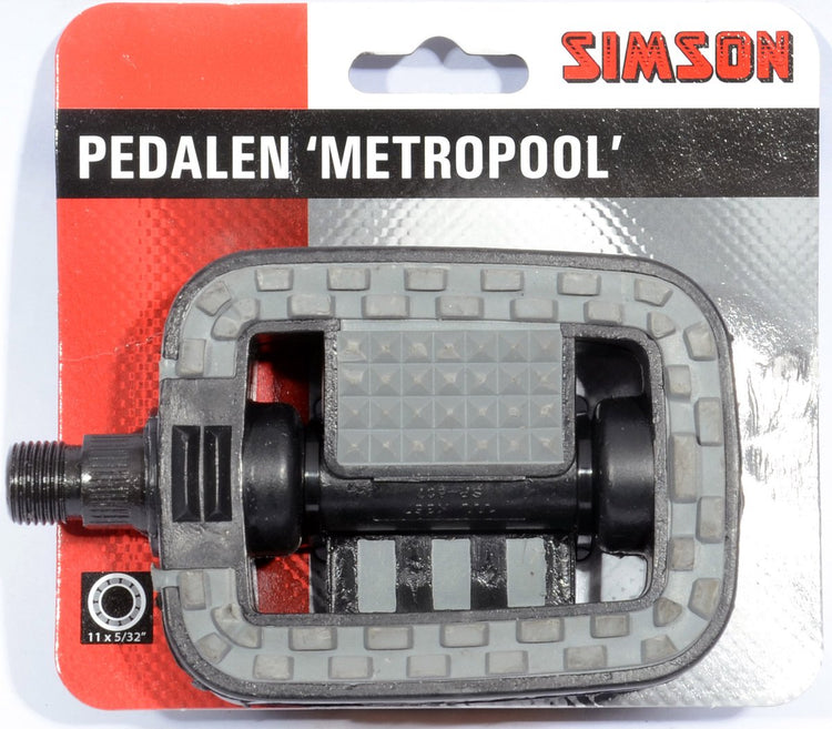 Jeu de pédales Metropolis 9 16 pouces gris noir