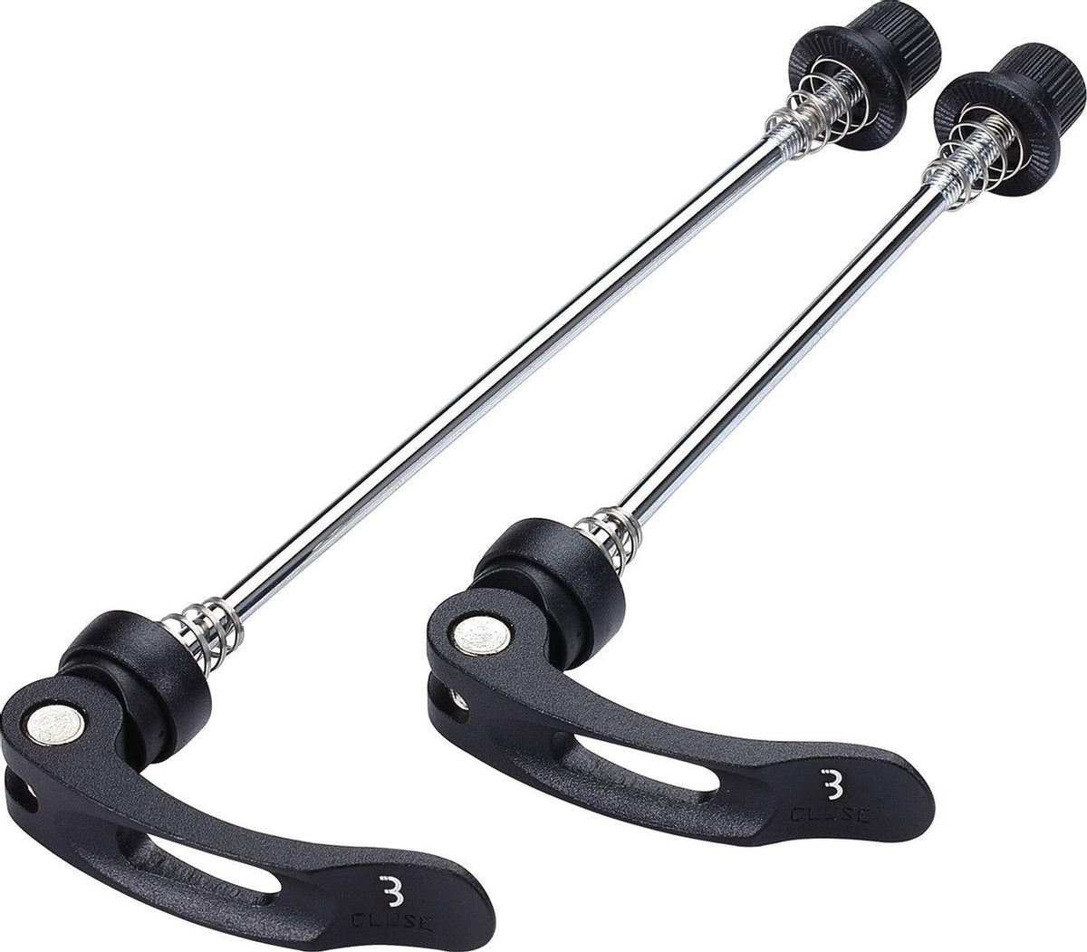 Bbb cycling set de blocage de roue à dégagement rapide - vélo léger à dégagement rapide - roue avant et arrière - aluminium - 100 mm 135 mm - bqr-01