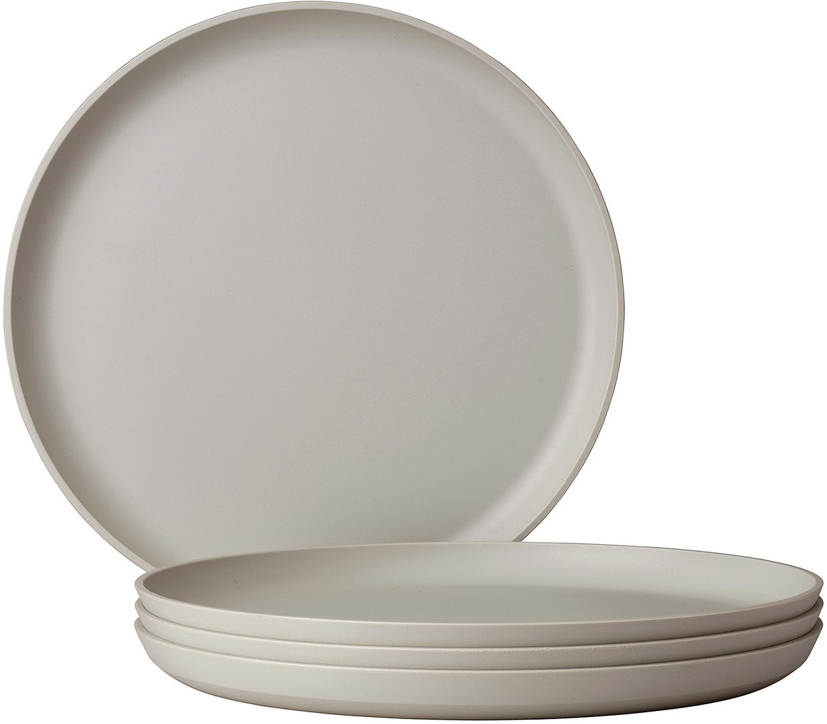 Assiette plate Mepal silueta - 4 pièces - assiettes plates - blanc nordique