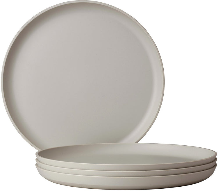 Assiette plate Mepal silueta - 4 pièces - assiettes plates - blanc nordique