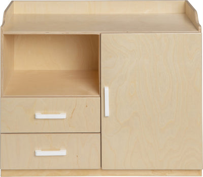 Van Dijk Toys commode de poupée en bois commode de poupée - naturel avec blanc (qualité puériculture)