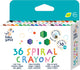Crayons spirales Haku yoka - 36 pièces - contient 10% de cire d'abeille - 3 ans