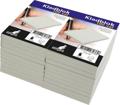 Bloc-notes Kangaro - 6,75 x 11cm - gris - 20 pièces