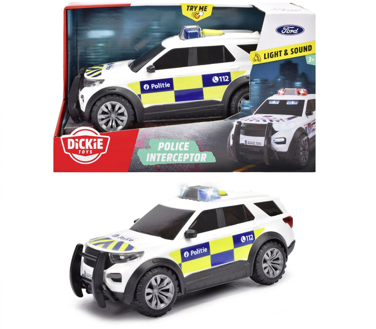 Dickie Toys - véhicule jouet - intercepteur de voiture de police - ford - version belge