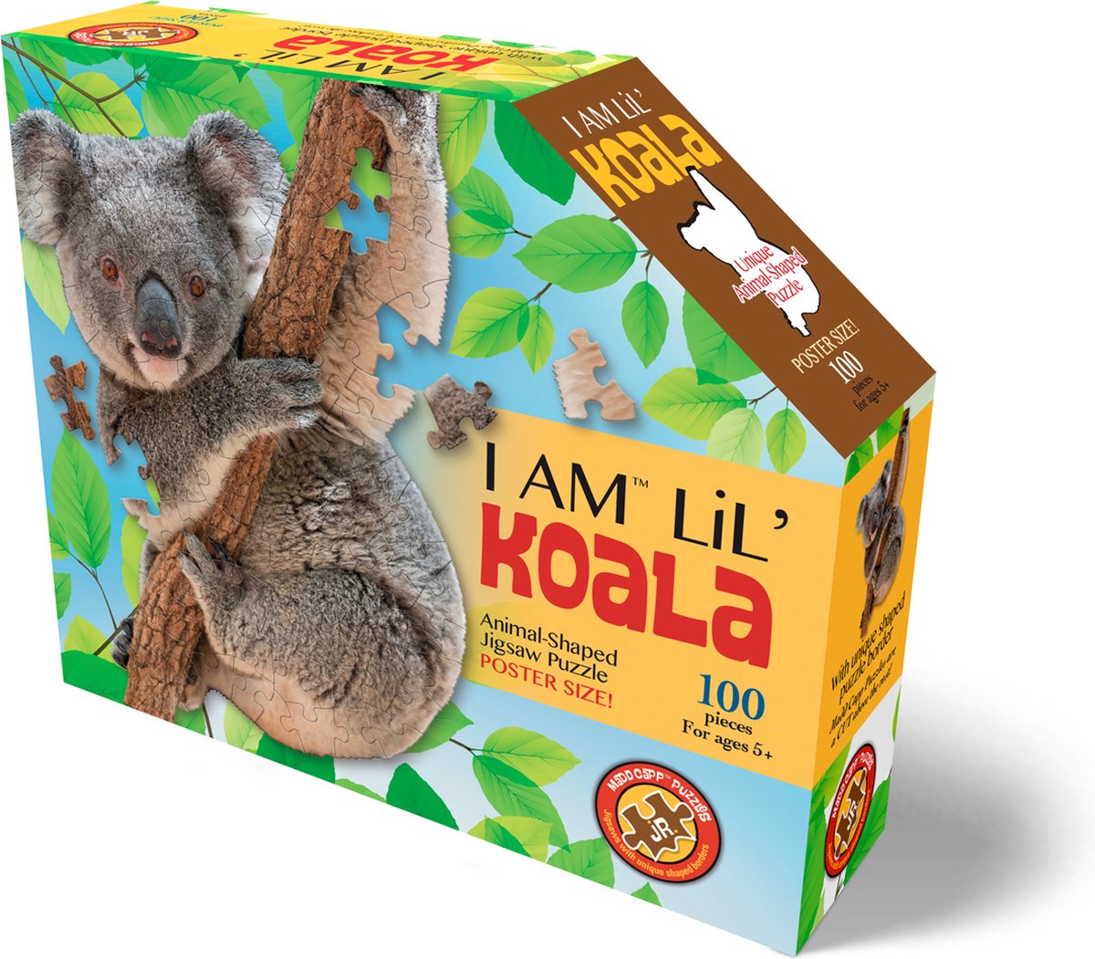 Puzzle Mad Capp koala 100 pièces carton jouet coloré.