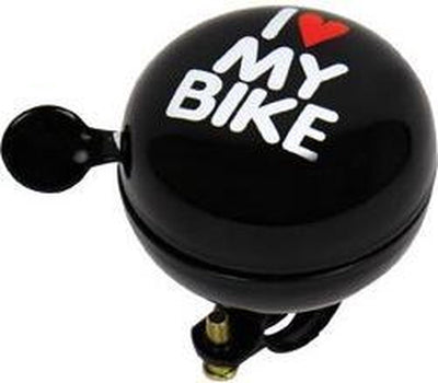 Sonnette de vélo Dresco Dingdong I Love My Bike - noir - 60 mm