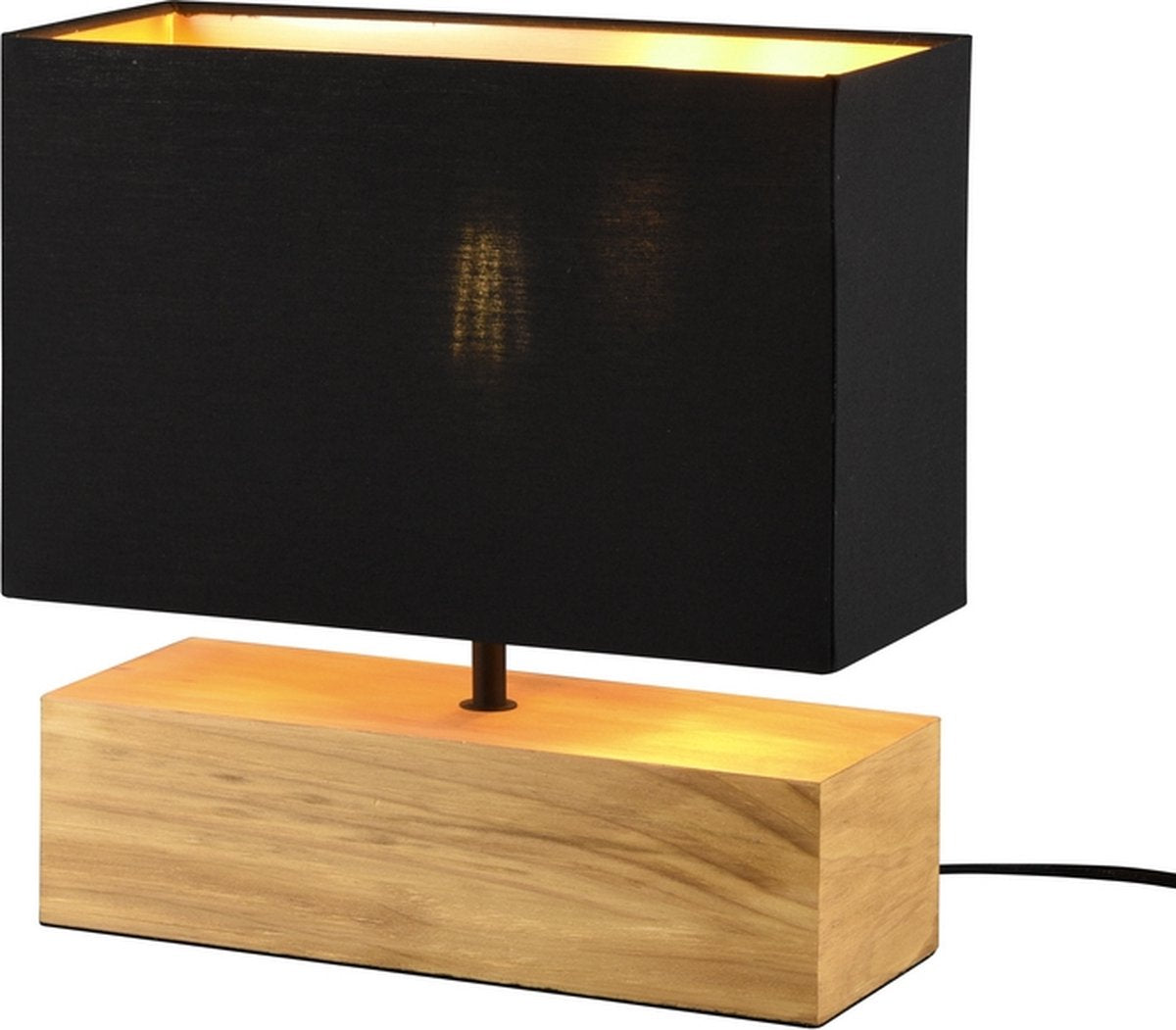Rl vis ta lumière réalité boisée - lampe de table - marron; noir