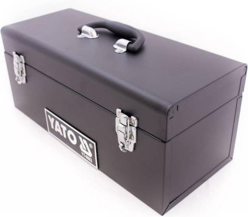 Boîte à outils Yato - avec compartiment amovible - 42,8 x 18 x 18 cm - verrouillable - poids : 3 kg - noir