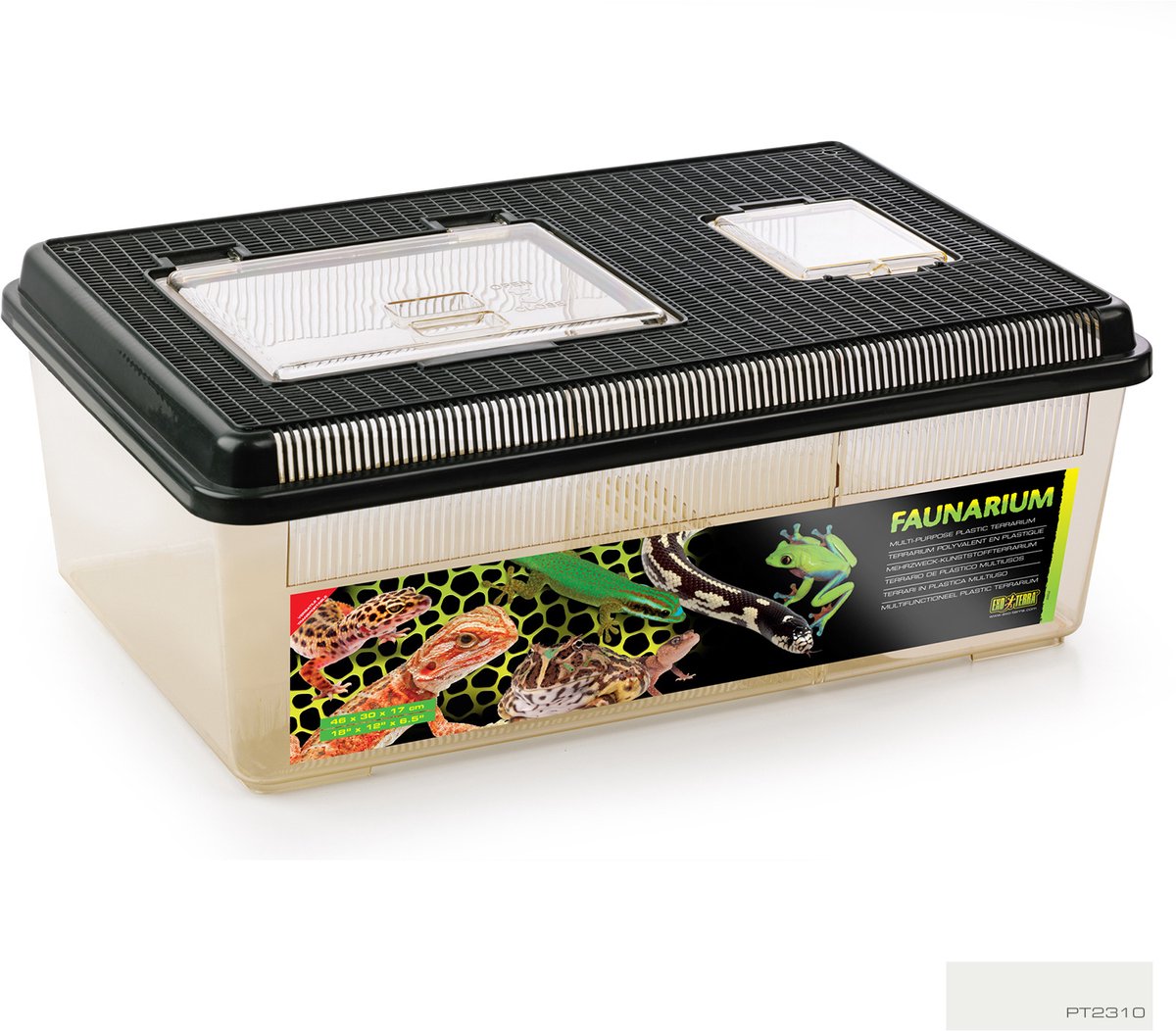Exo terra - terrarium - reptiles - faunerium plat l - 46,5x30,5x18cm - 1pc