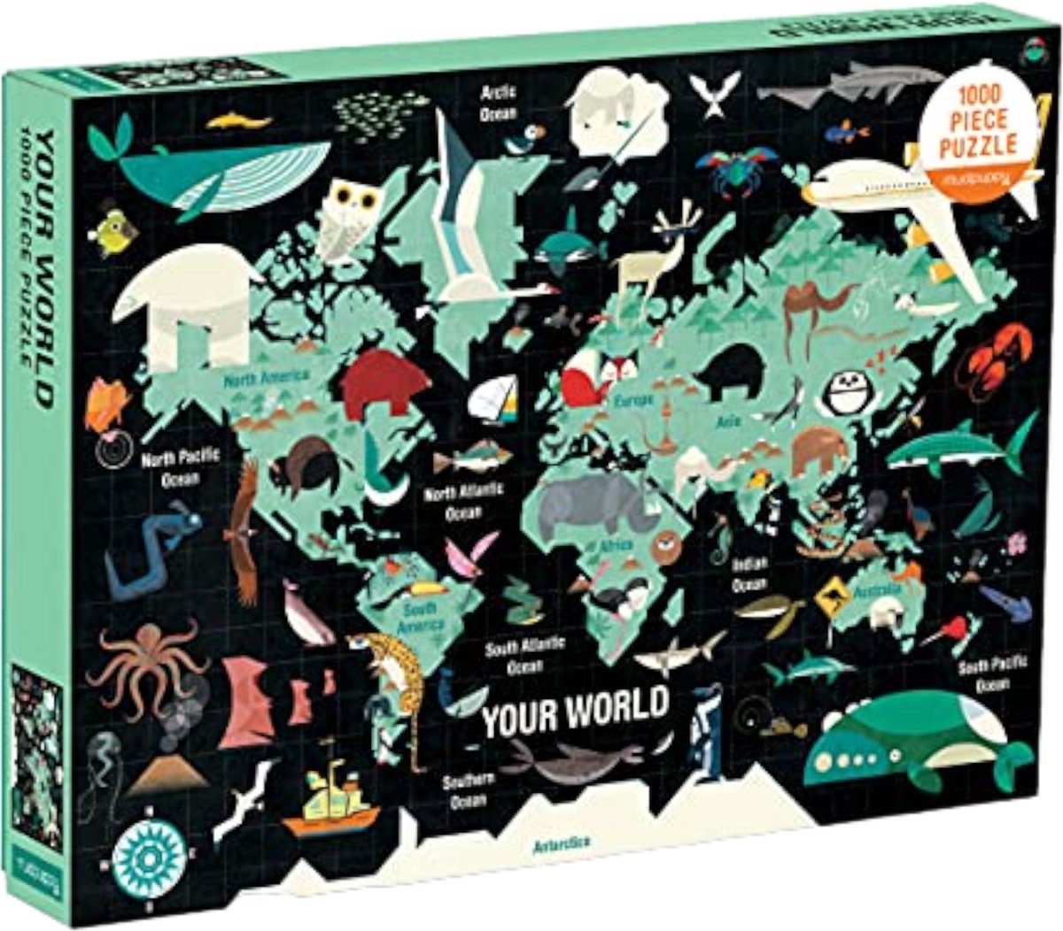 Galison - puzzle 'carte du monde' (1000 pièces)