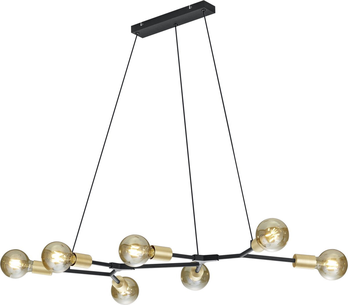 Trio cross - lampe suspendue - noir mat - excl. 7x e27 28w